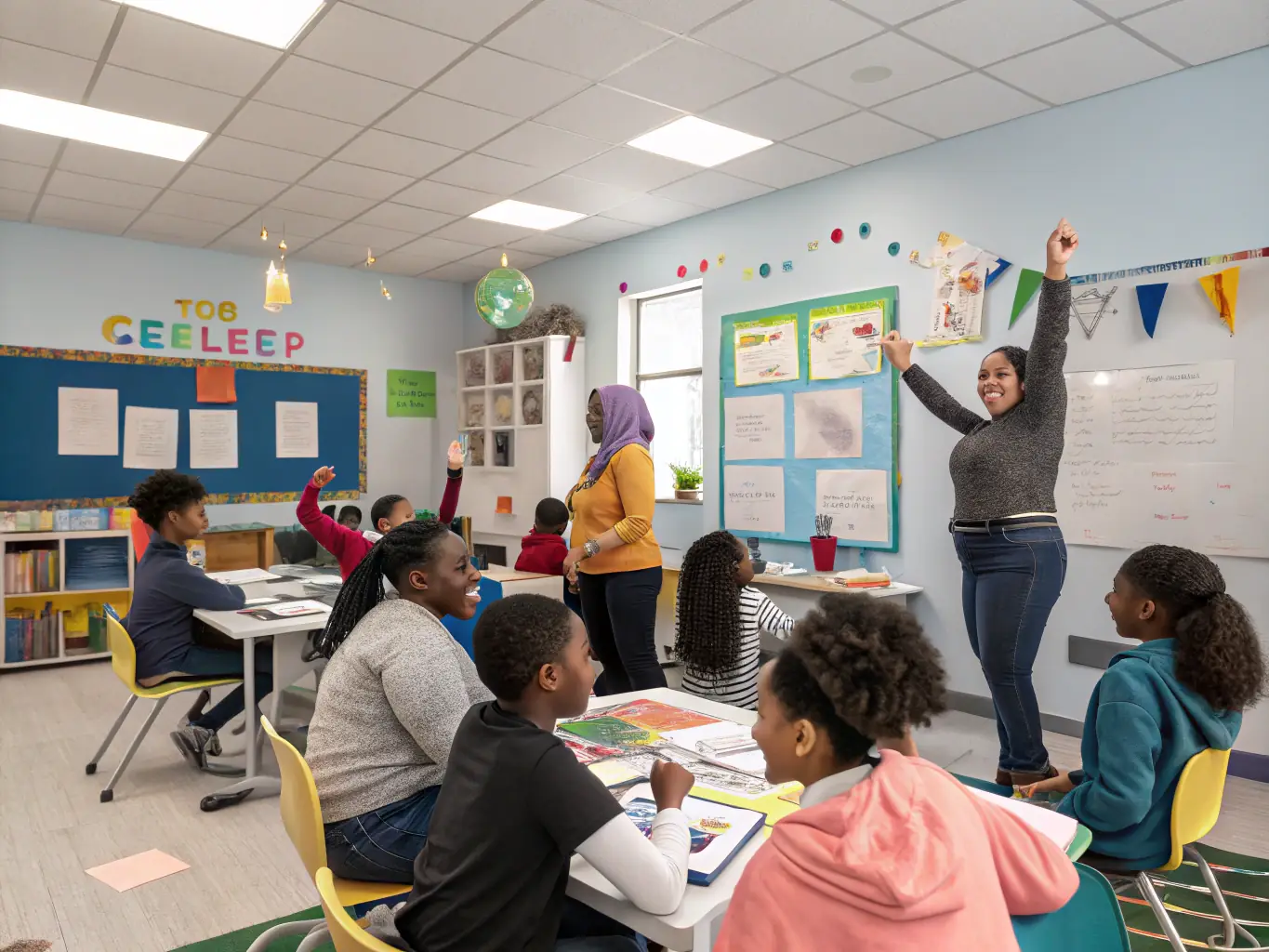 A dynamic image of a workshop session where participants are learning about audiovisual production techniques, guided by experienced instructors.